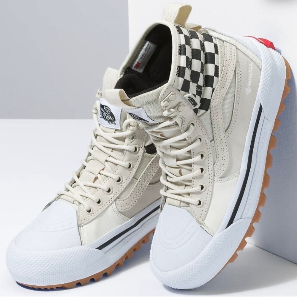 VANS SK8-Hi Top Gore-Tex MTE-3 Sneakers Off White Black Unisex Mens 6.5 Womens 8